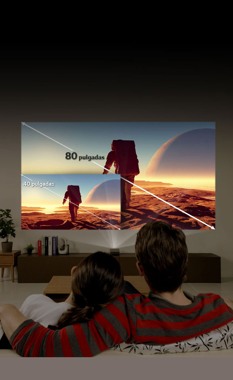 Tu pantalla con hasta 80 pulgadas2